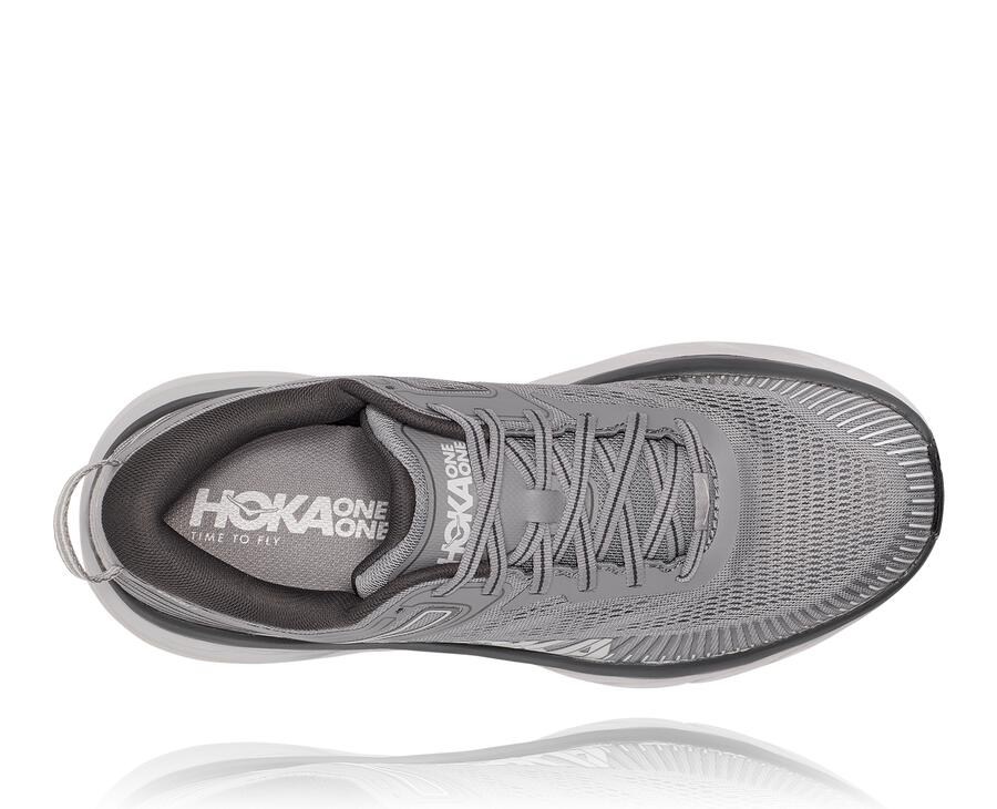 Tenis Hoka One One Hombre Grises - Bondi 7 - NWIL97620